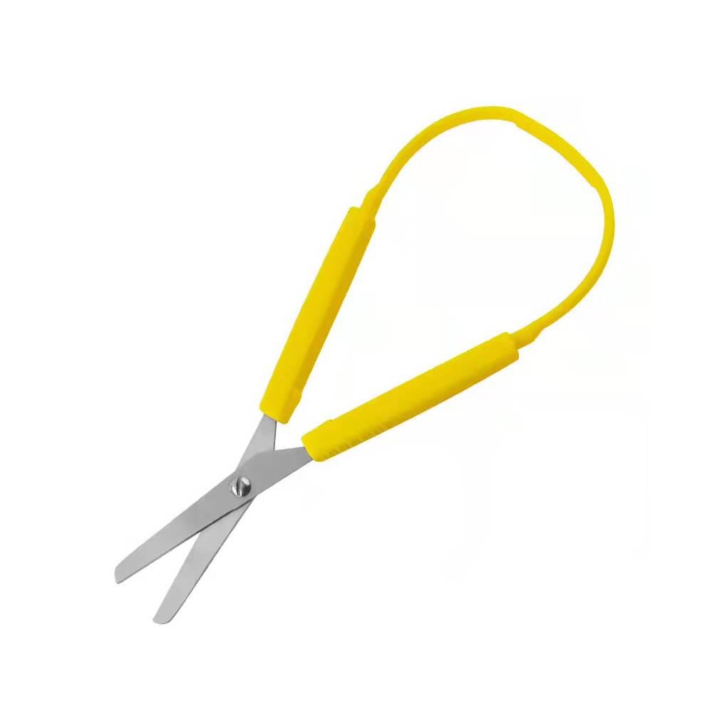 TureClos Safety Scissor Grip Stainless Steel Supplies Adaptive Stationery  Scissors Accessories DIY Crafting Tool Paper Shear Students Yellow 